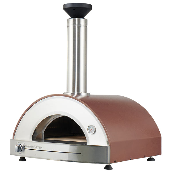 Forno Venetzia Pronto 225 Natural Gas Hybrid Pizza Oven in cappuccino