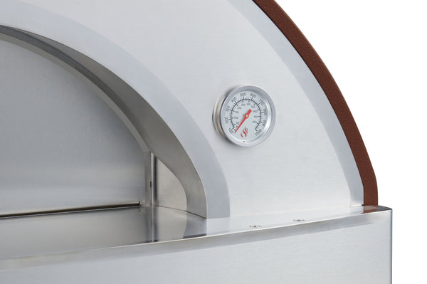 Forno Venetzia Pronto 225 Natural Gas Hybrid Pizza Oven in copper