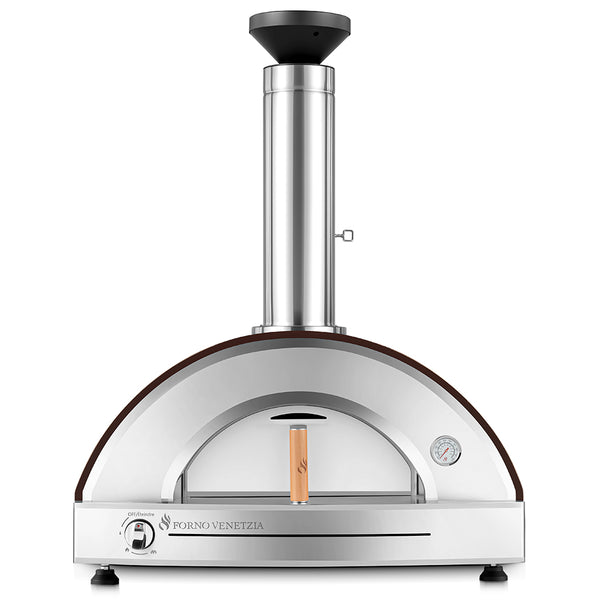 Forno Venetzia Pronto 225 Natural Gas Hybrid Pizza Oven in copper