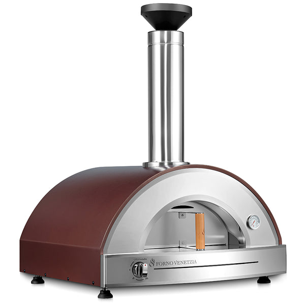 Forno Venetzia Pronto 225 Natural Gas Hybrid Pizza Oven in copper