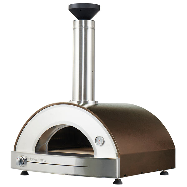 Forno Venetzia Pronto 225 Natural Gas Hybrid Pizza Oven in copper