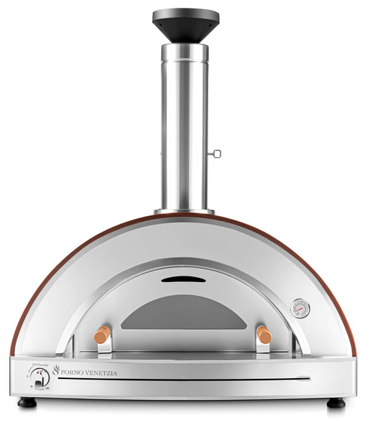 Forno Venetzia Torino 225 Propane Hybrid Pizza Oven in cappuccino
