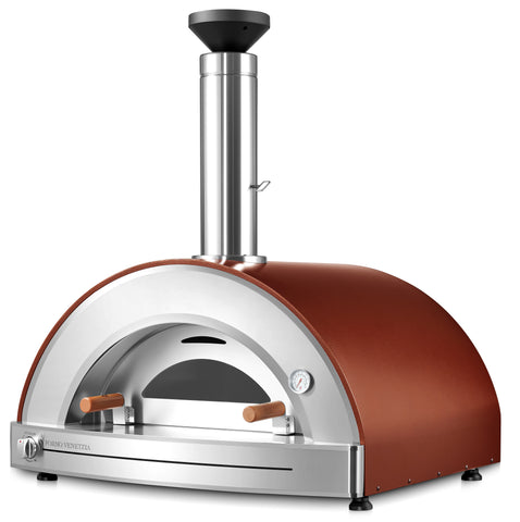 Forno Venetzia Torino 225 Natural Gas Hybrid Pizza Oven in cappuccino