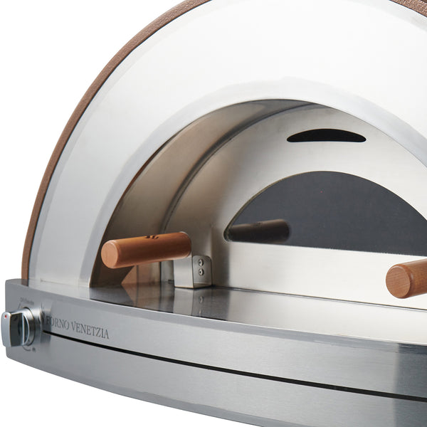 Forno Venetzia Torino 225 Propane Hybrid Pizza Oven in cappuccino