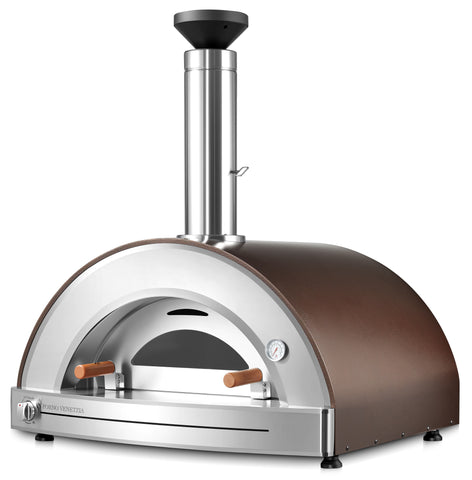 Forno Venetzia Torino 225 Natural Gas Hybrid Pizza Oven in copper