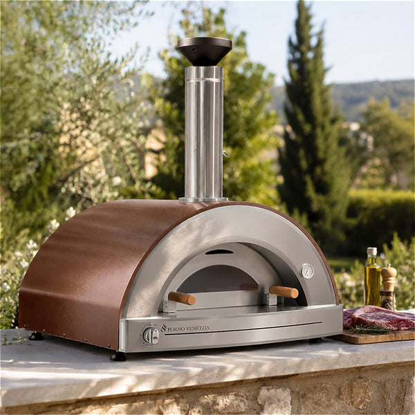 Forno Venetzia Torino 225 Propane Hybrid Pizza Oven in cappuccino