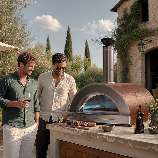 Forno Venetzia Torino 225 Propane Hybrid Pizza Oven in cappuccino